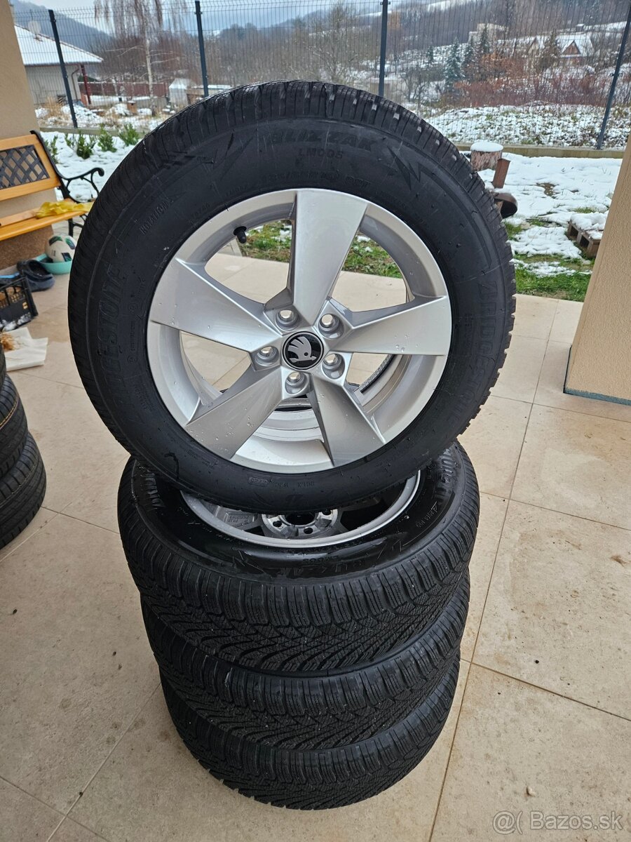 Čisto nové ALU kolesá na zimných pneu zo Škoda Fabia 4