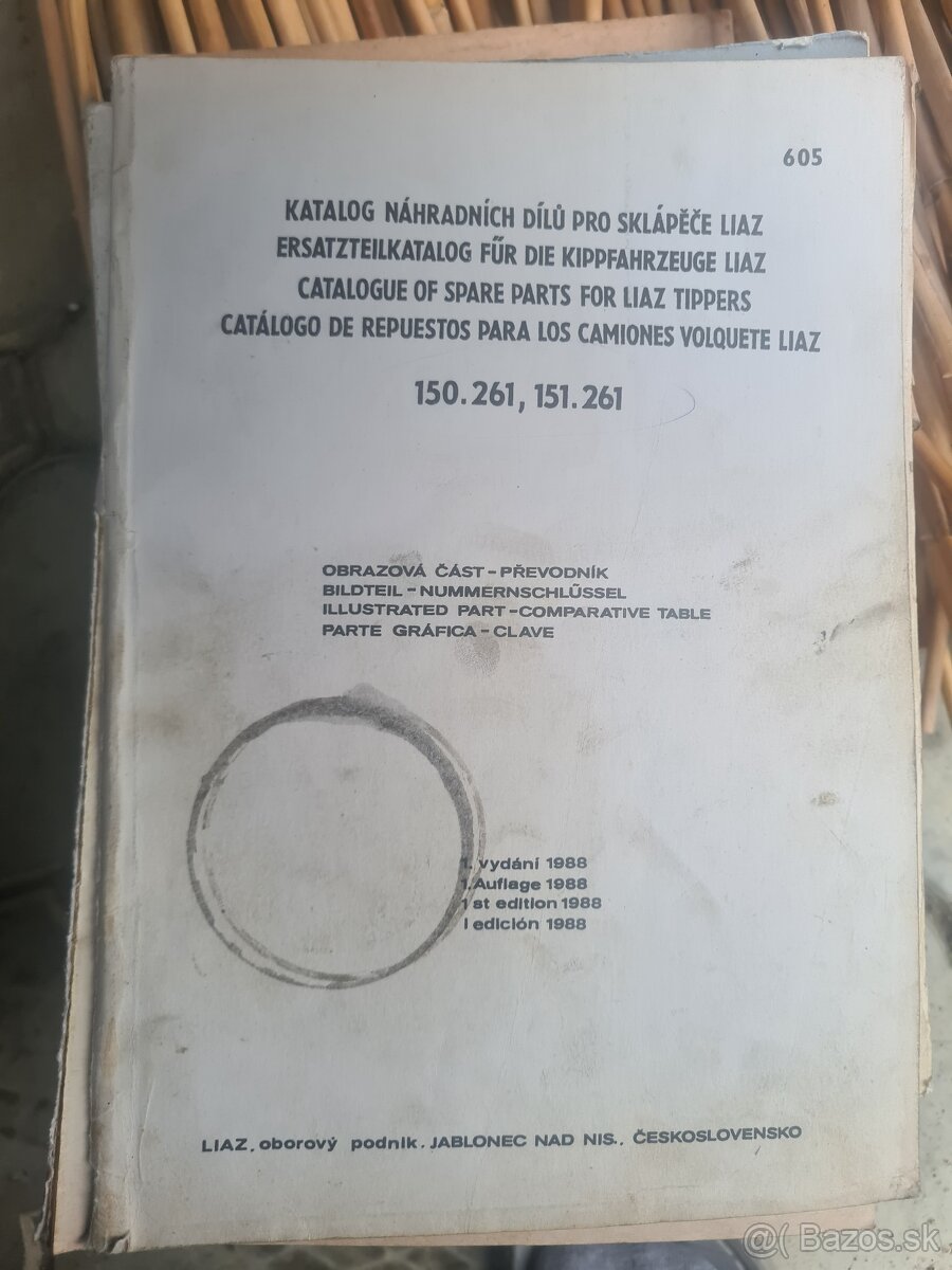 Katalog náhradních dílu sklápače Liaz 150.261 151.261
