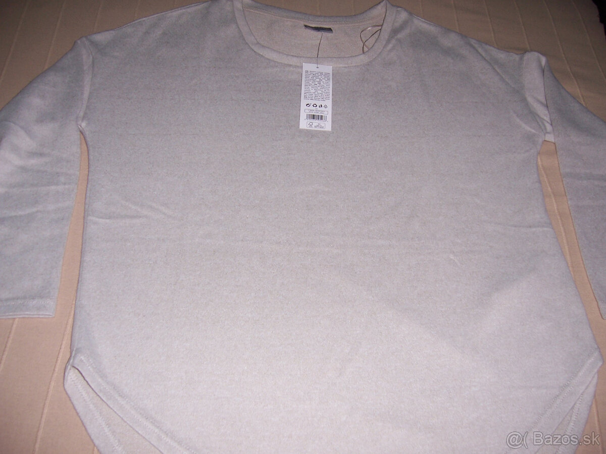 Dámsky pulover L-XL,bledohnedý