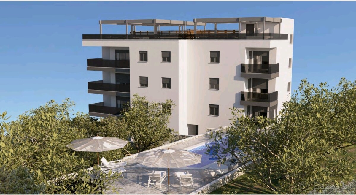 Trogir – Čiovo, novostavby apartmánov s výhľadom na more