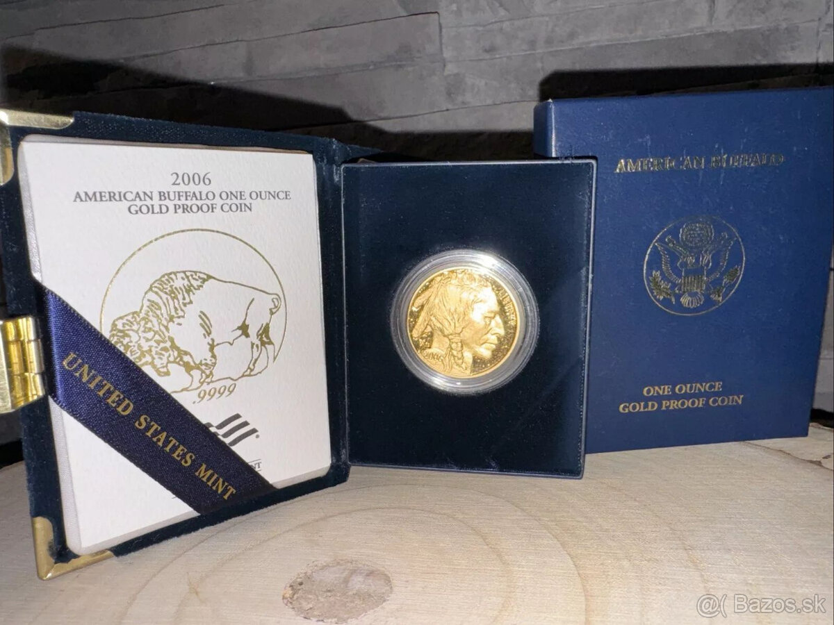 2006 1 oz originálna zlatá minca AMERICAN BUFFALO Proof USA