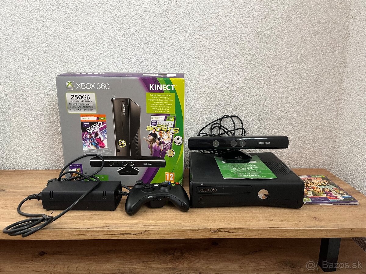 Xbox 360 Kinect 250GB – komplet, 1. majiteľ