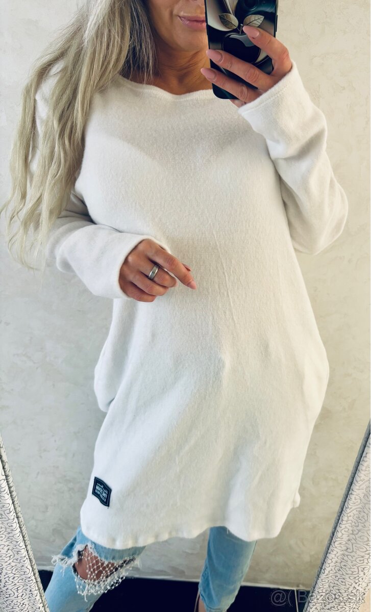 Damske talianske šaty/tunika white