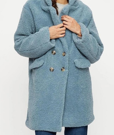 Modrý kožušinový kabátik