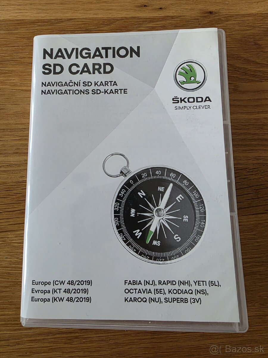 Predám originálnu SD kartu s mapami pre Škoda & VW navigácie