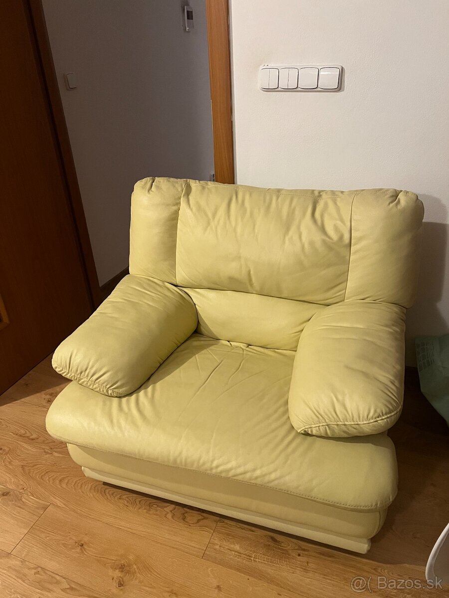 Predám pohodlné kožené kreslá vo veľmi dobrom stave (2ks)