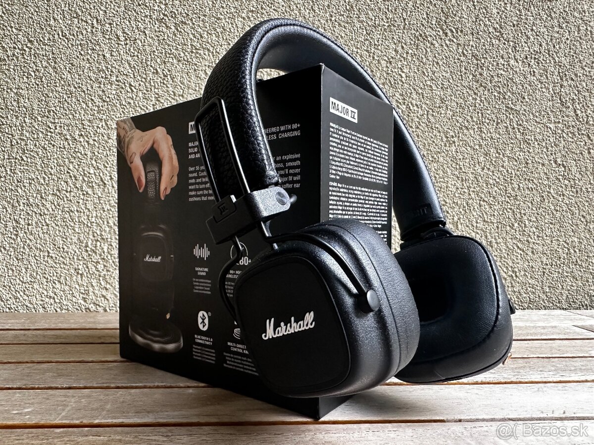 Slúchadlá Marshall Major IV BT Black (AKO NOVÉ V ZÁRUKE)