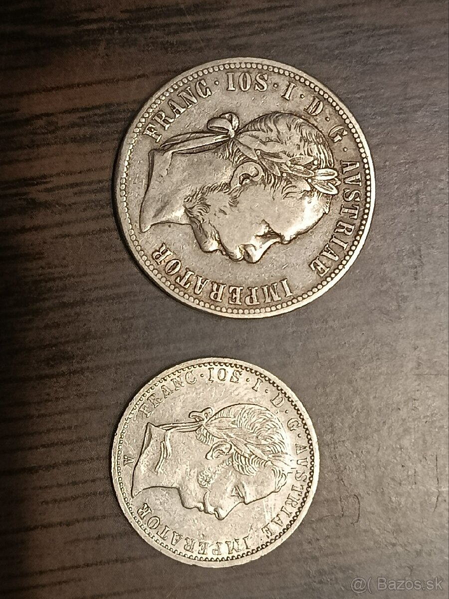 Florén 1879 bz + 0,25 Florén 1839 A.