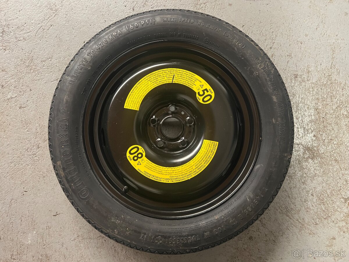 Predám tenké dojazdové koleso 5x112 R18 VW Tiguan