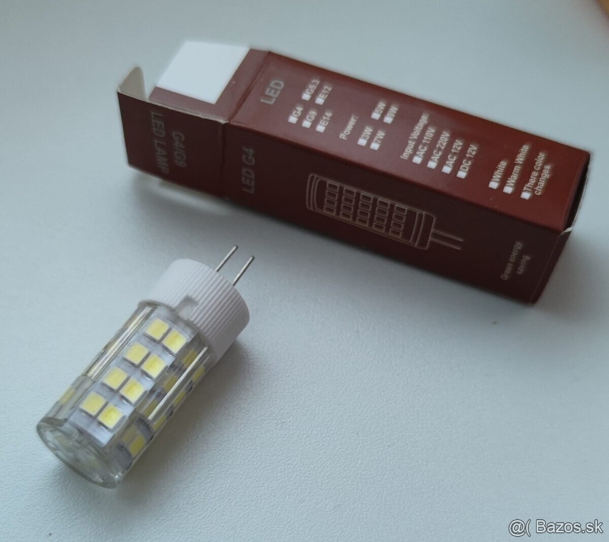 Predám 9 ks LED G4, 4 W, 230 V