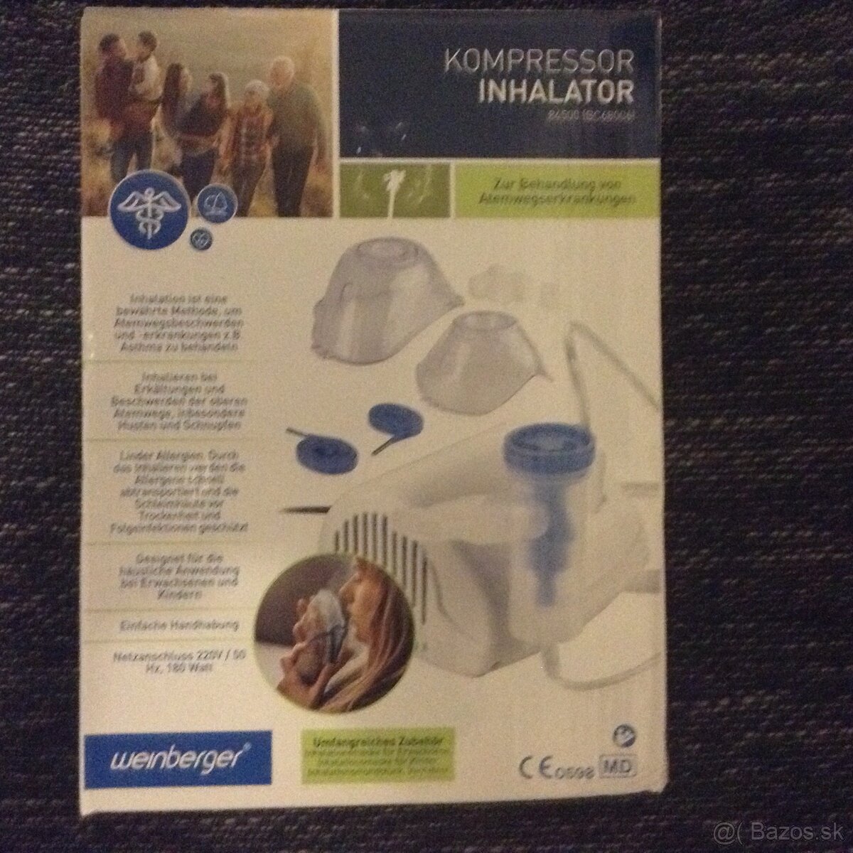 Kompresorový inhalátor.