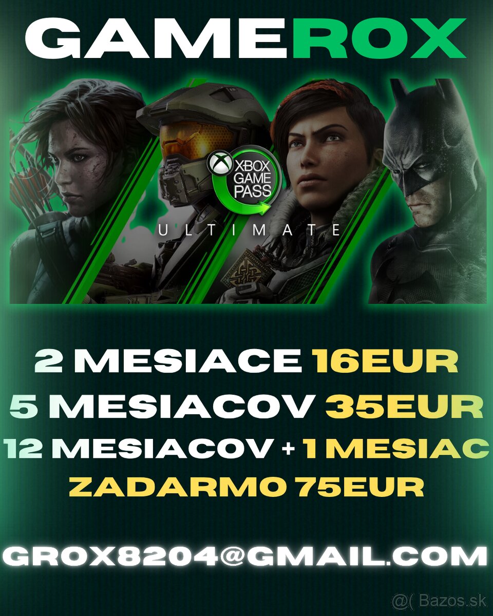 Xbox Game Pass Ultimate - 2/5/13 MESIACOV - NAJLEPŠIA CENA