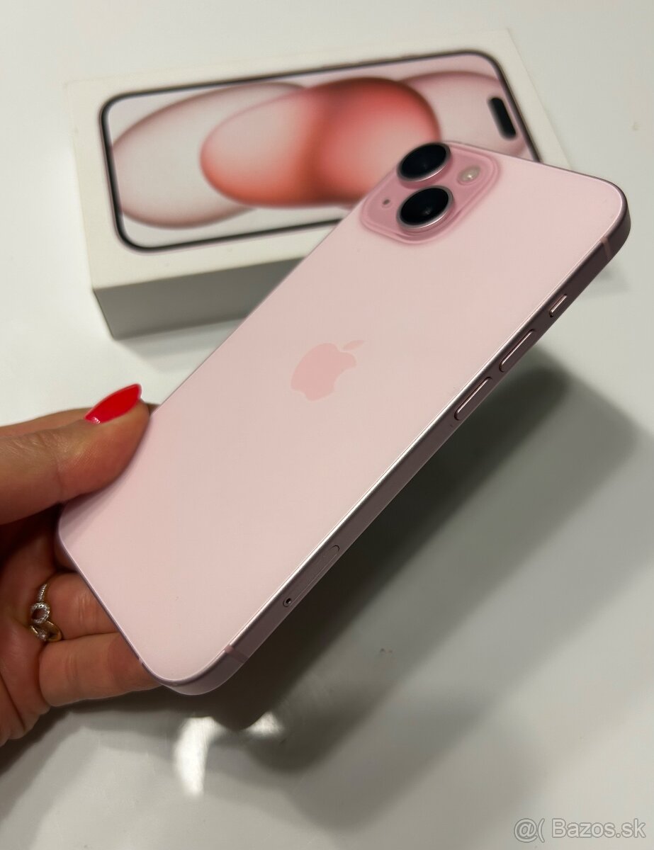 Predám iPhone 15 – 128 GB (ružový)