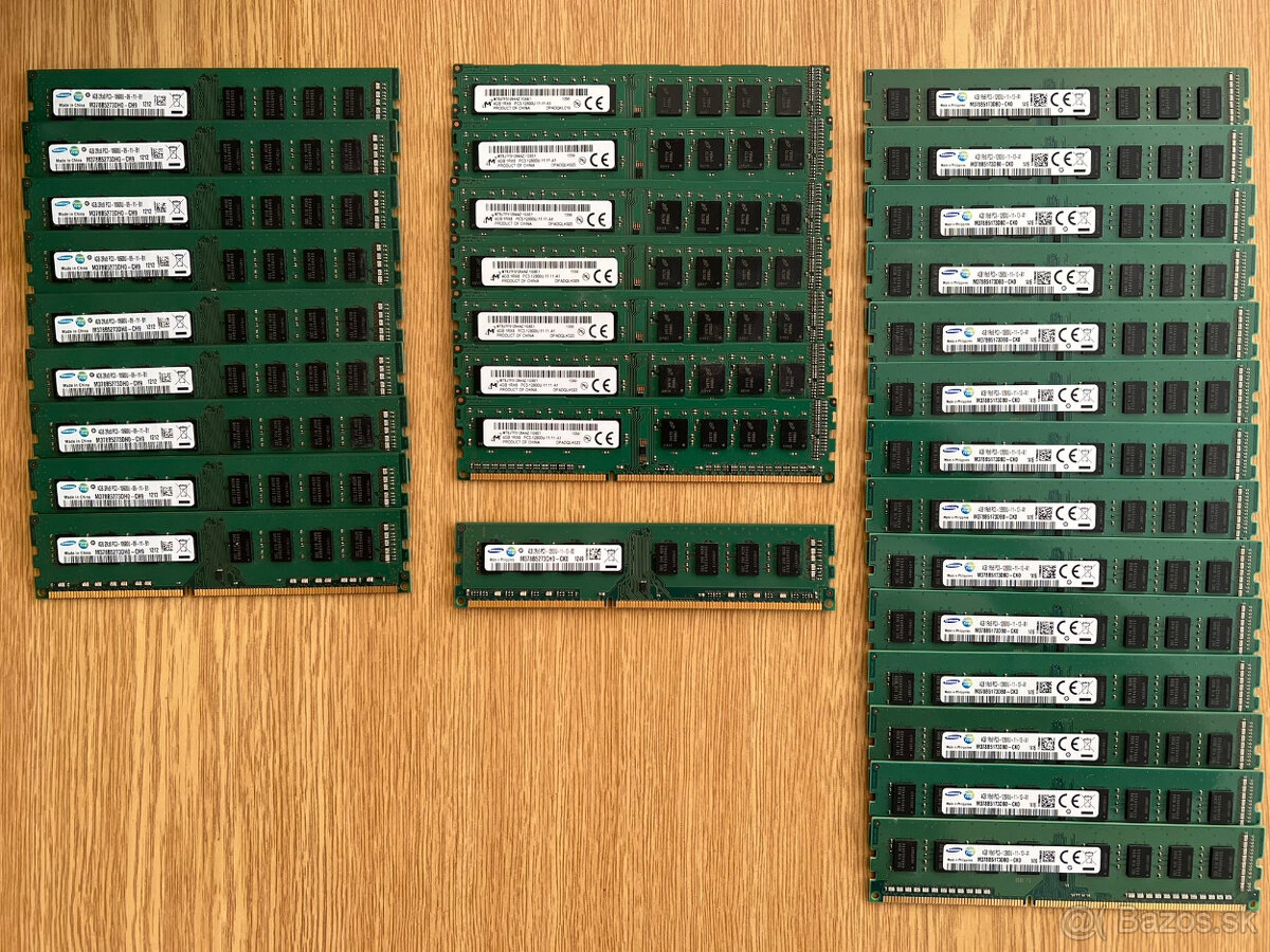 Predám pamäťové moduly DDR3 4GB