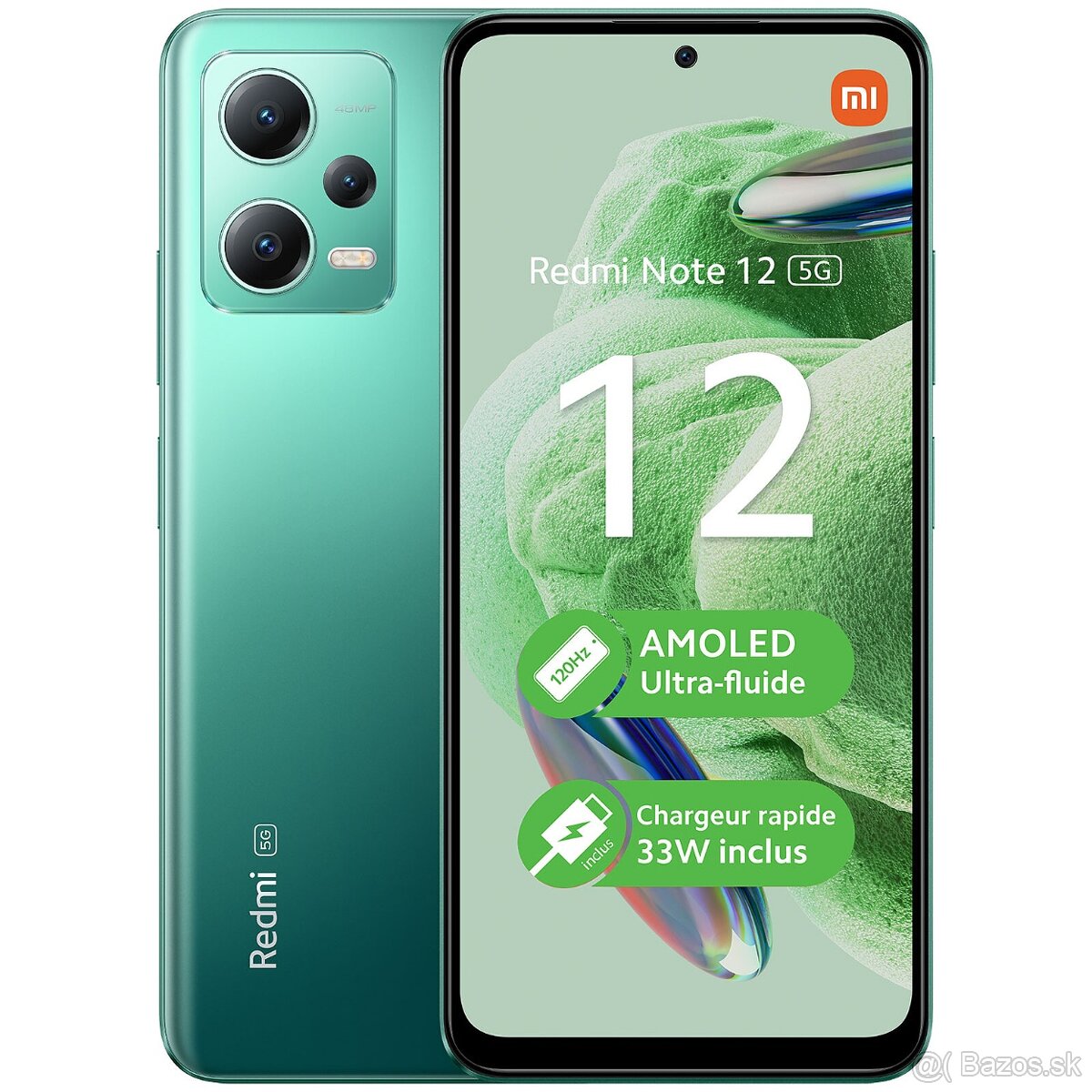 Xiaomi Redmi Note 12 mint green dual SIM - ako nový + záruka