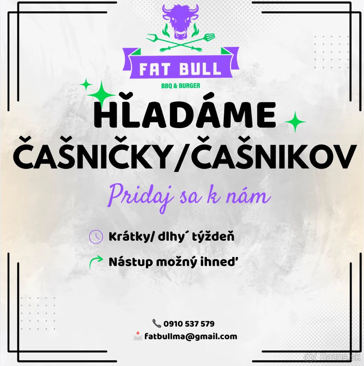 Ponuka práce- časnik/časnička