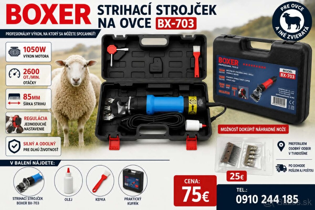 Strihací strojček na ovce - nový