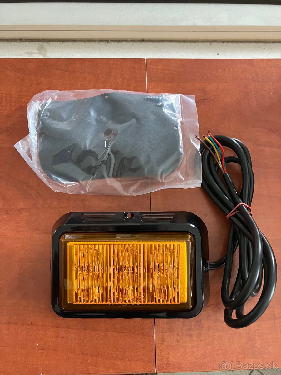Maják výstražný-STROBOSKOP LED  12/24 V - oranzovy
