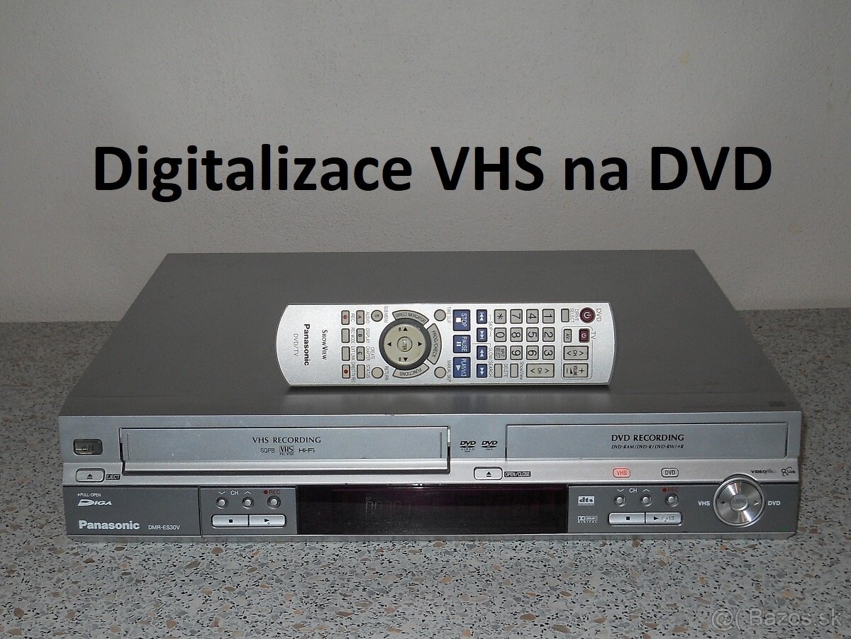 ⚠️VHS-DVD rekordér Panasonic DMR ES30