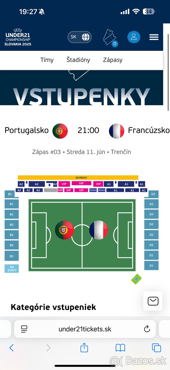 EURO U21 Portugalsko - Franczúzsko