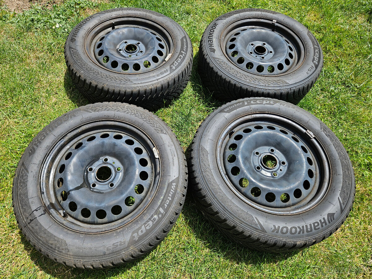 Hankook winter icept rs3 + original plechové disky VW