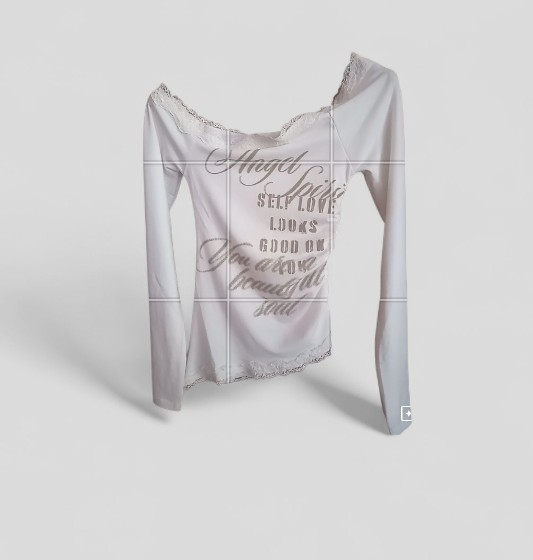 Biely pulóver Angels s Čipkovaným lemom XXS