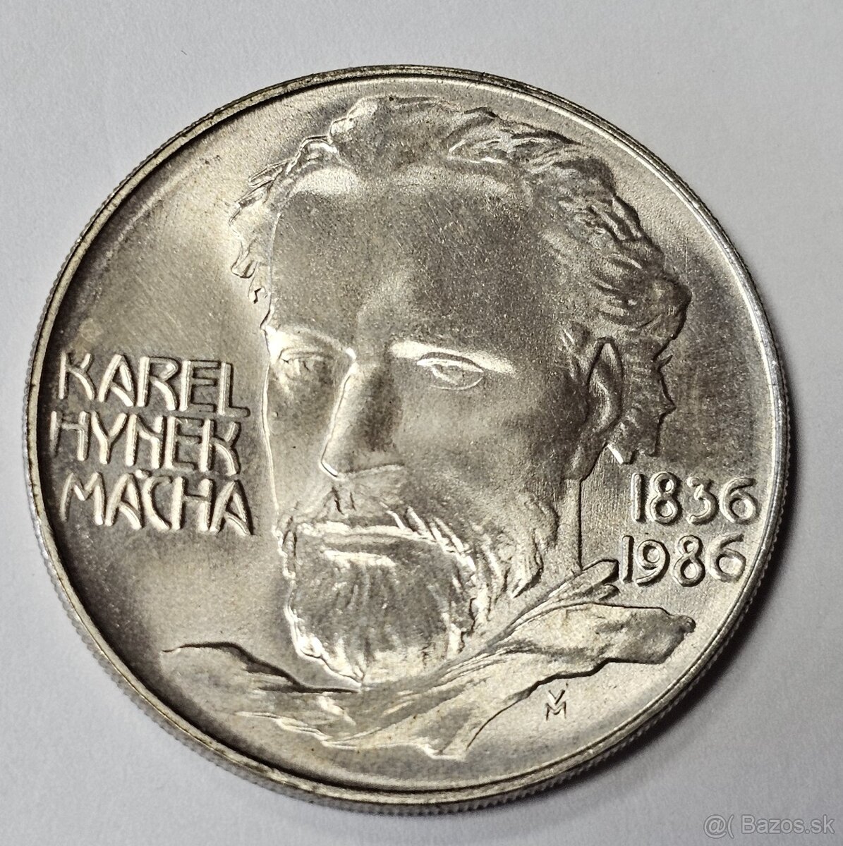 Ponúkam na predaj Ag mincu 1986 100Kčs K.H. Mácha UNC