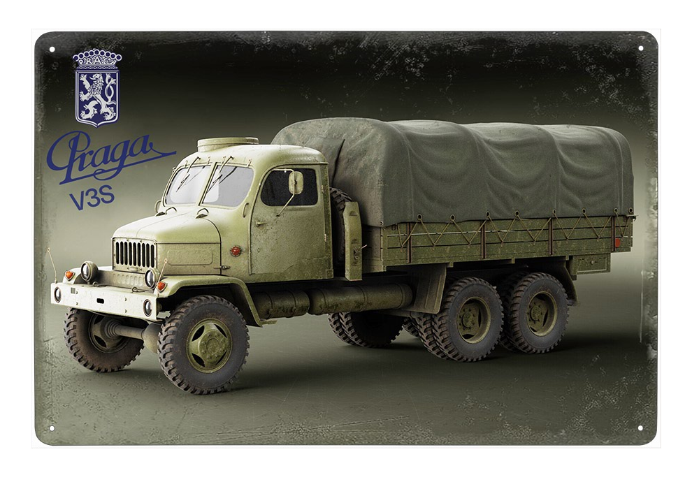 plechová cedule - Praga V3S