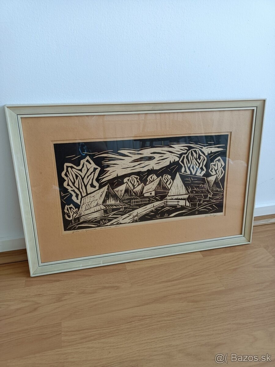 Grafika drevenice-Vysoká na Kysuciach