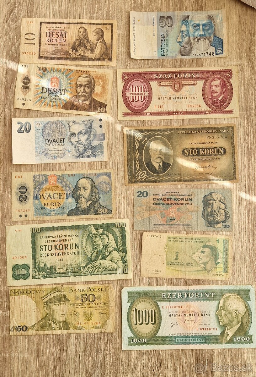 Stare peniaze bankovky