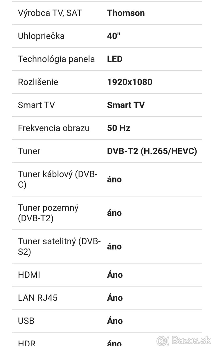 40' FullHD LED Android Smart TV