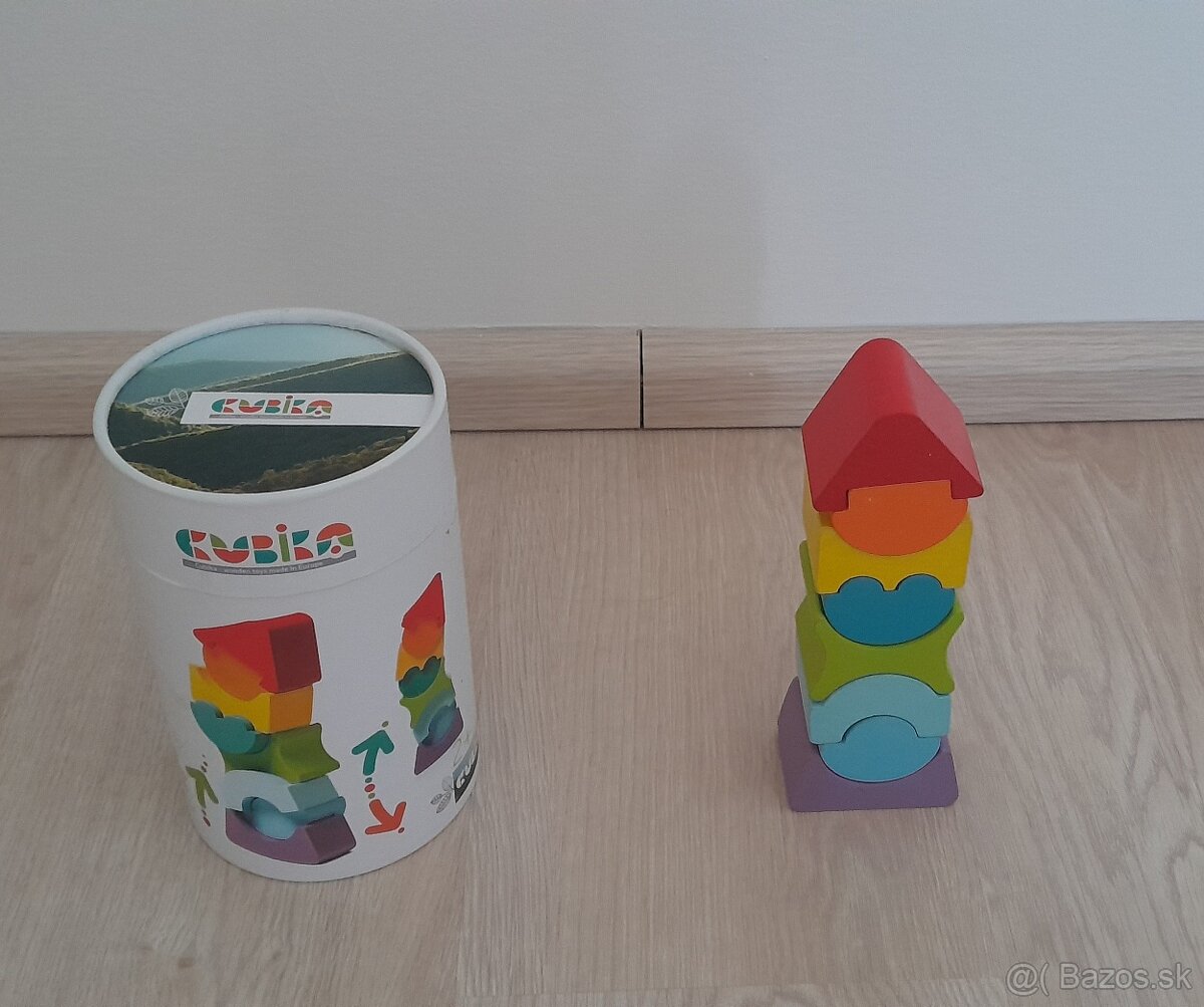 Drevená balančná skladačka Kubi