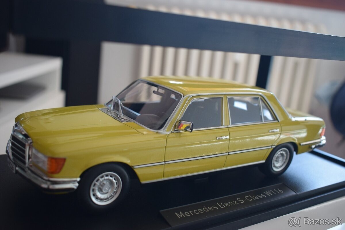 predam 1:18 Mercedes-Benz S-class 450 SEL 6.9 1975 zlta