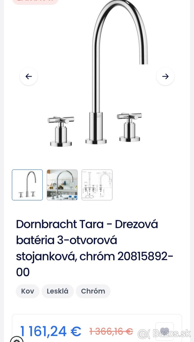 Drezová batéria 3- otvorová stojanková