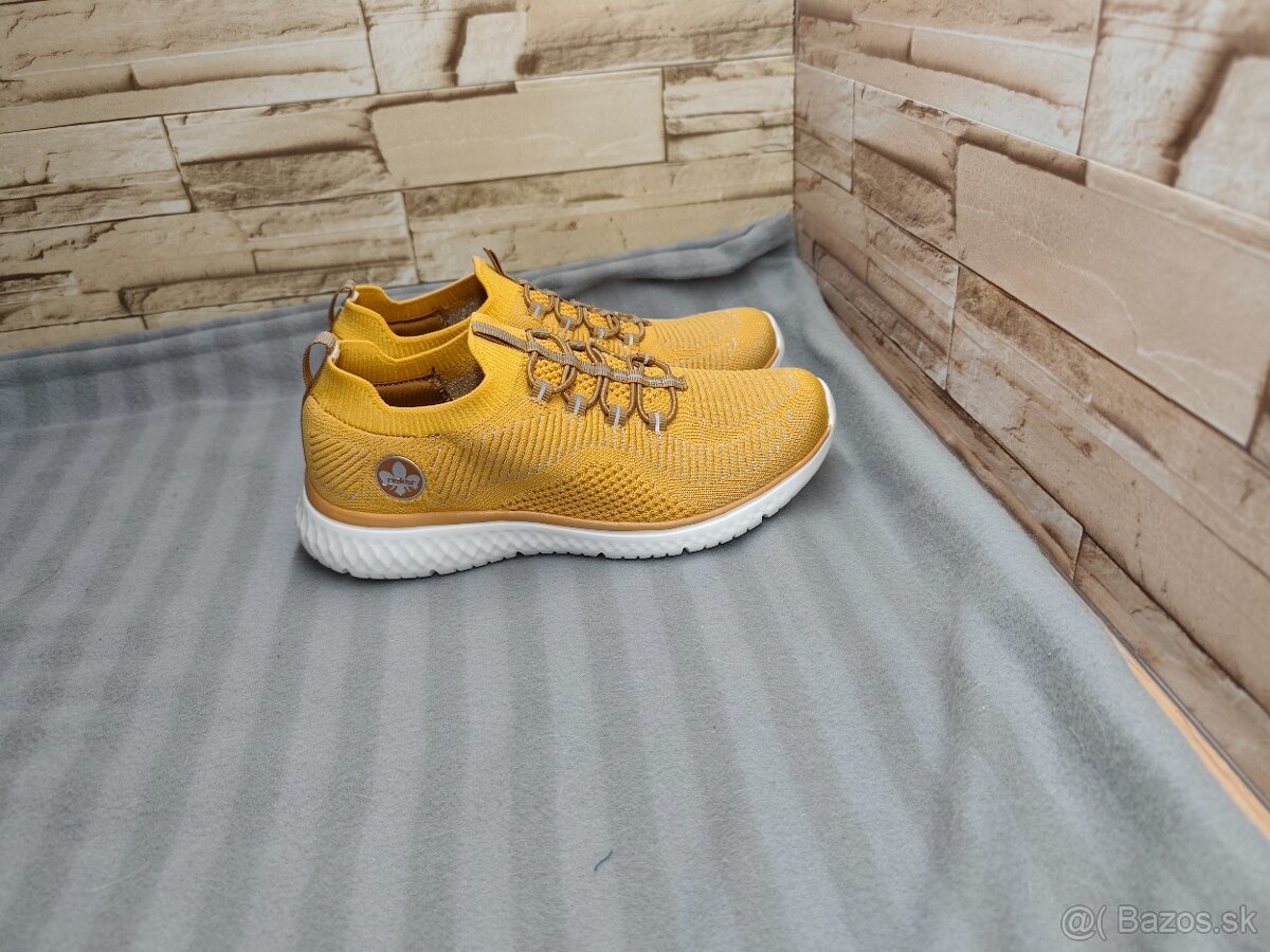 Rieker 37 - dámske žlté sneakersy