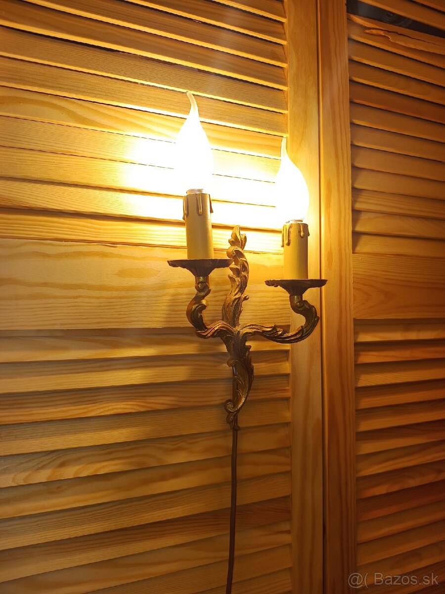 Pár - 2ks, elegantné francúzke nástenné lampy