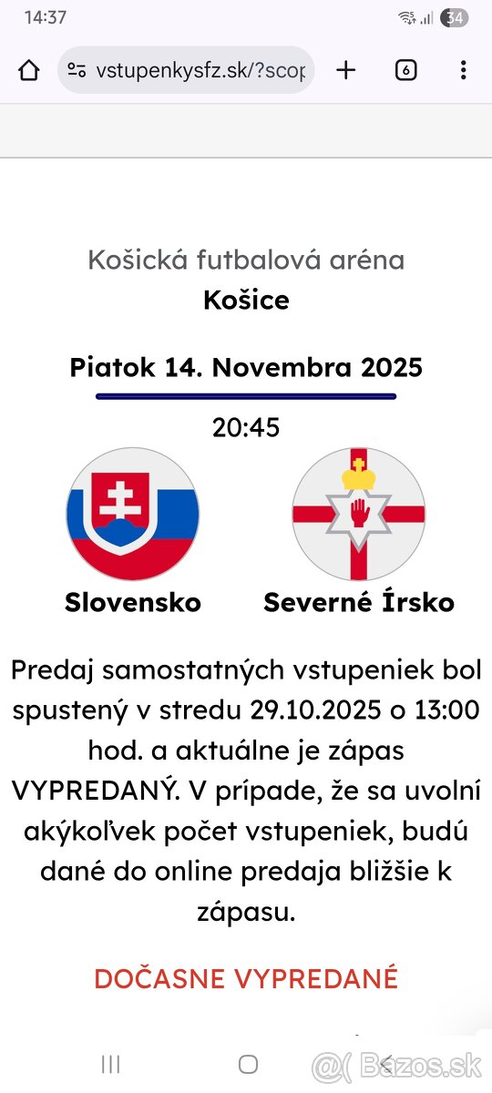 Slovensko - Severné Írsko