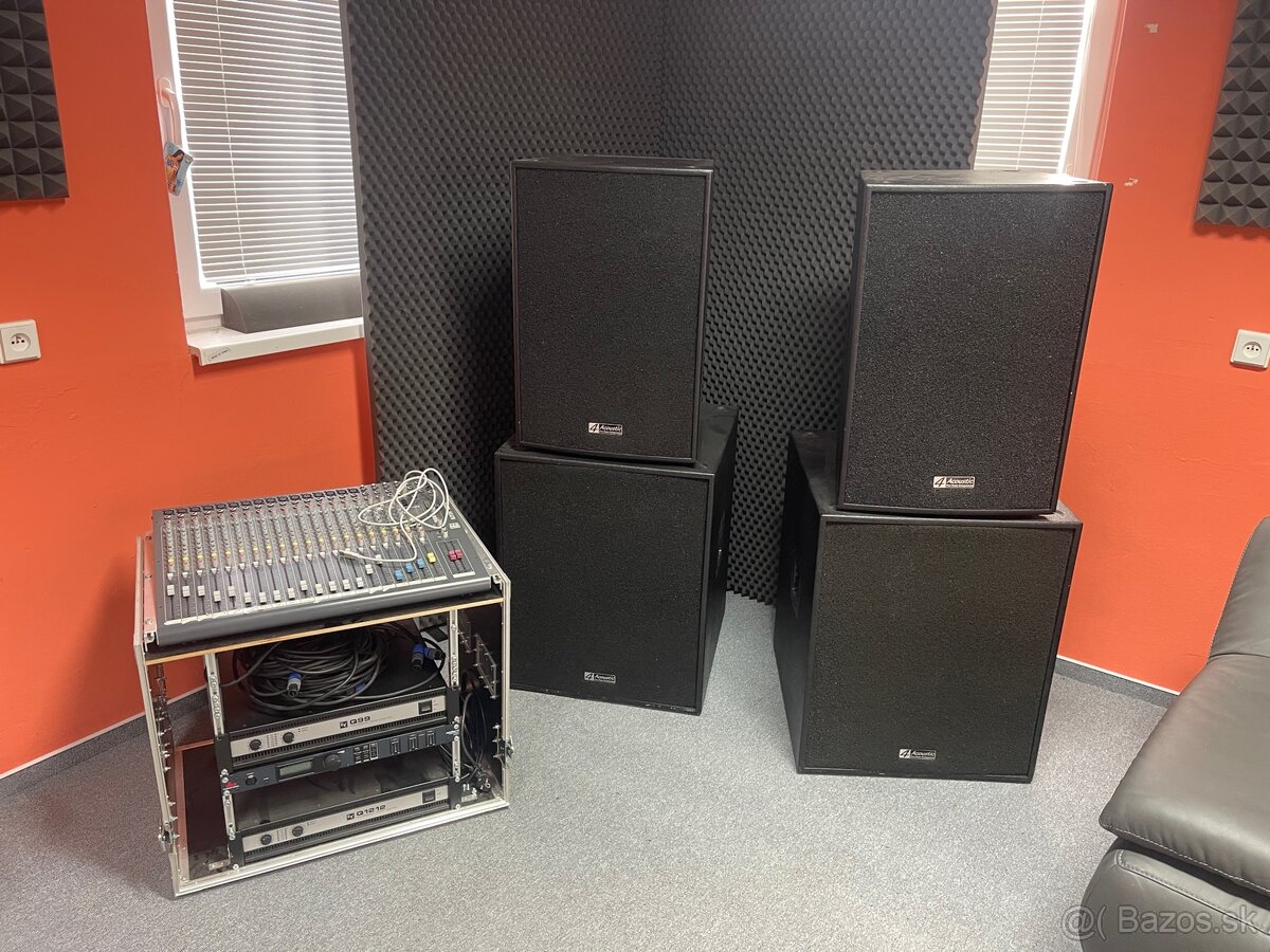 PA SYSTEM, EV Q99, EV Q1212, ALLEN&HEATH 22FX, 4ACOUSTIC