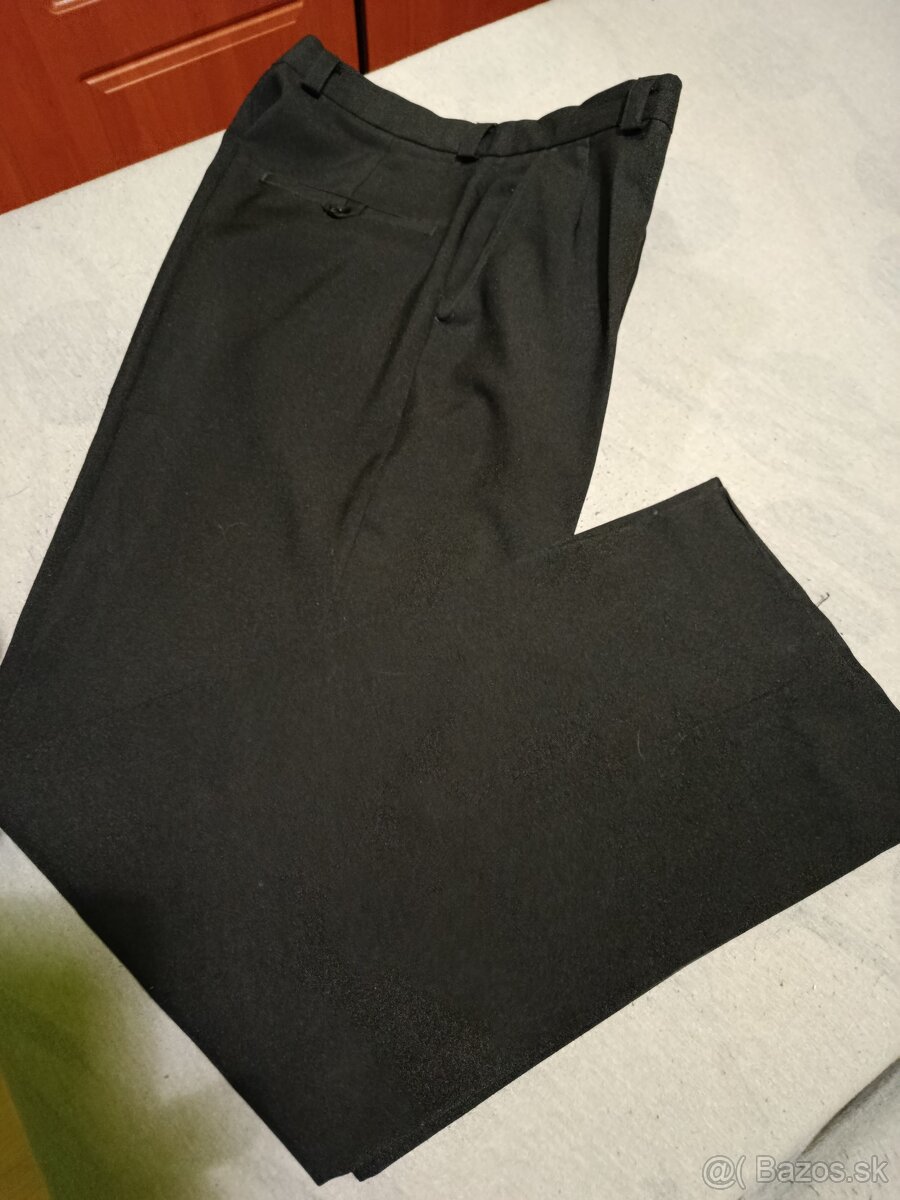 Chlapčenské oblekové čierne nohavice