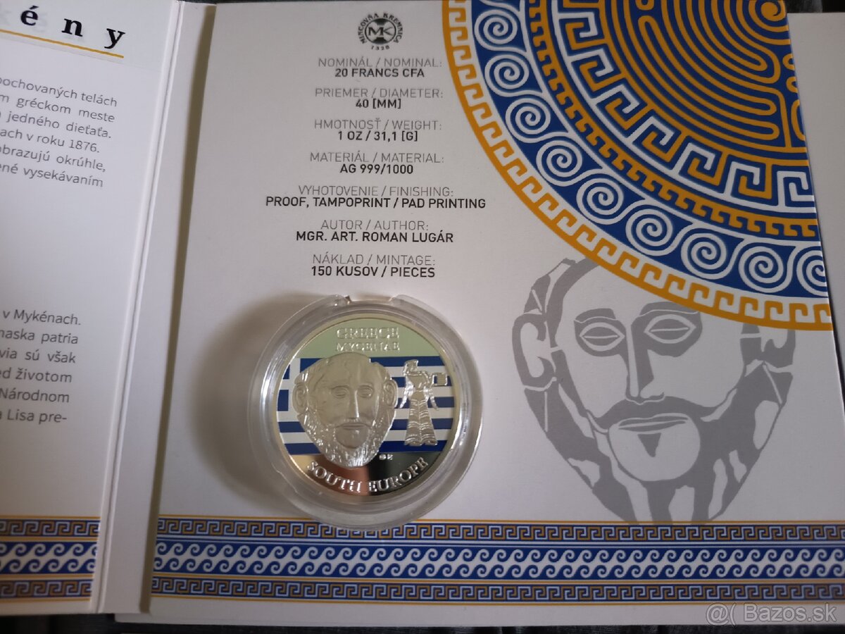 Predám investičné mince rituálne masky