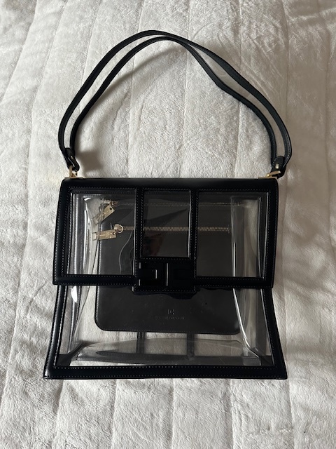 Krásna kabelka kožená s vinylom Elisabetta Franchi originál