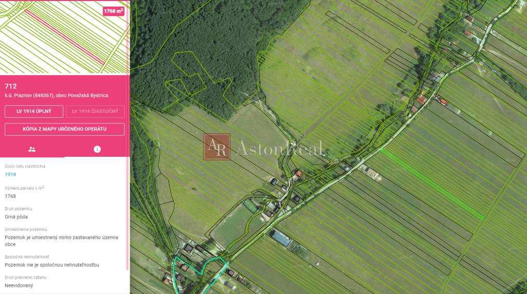 Predaj; Pozemok 1768m2, PRAZNOV