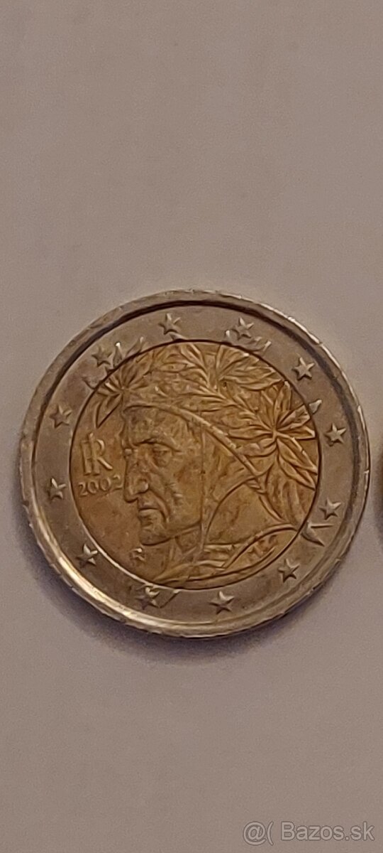 Predam 2 eur mincu,Taliansko,r.2002,cena dohodou