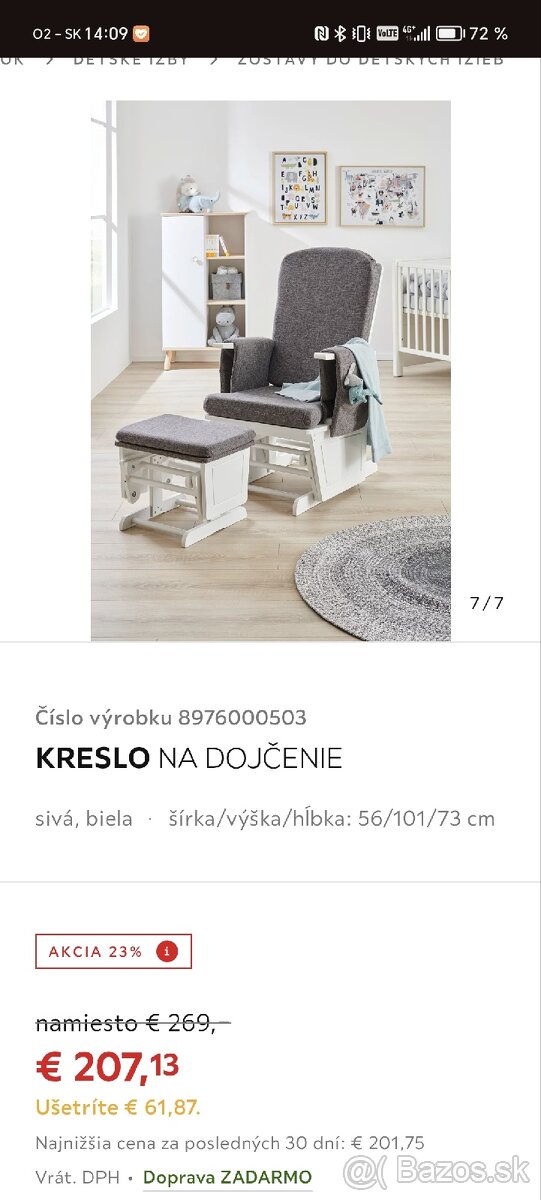 Hojdacie Kreslo s taburetom