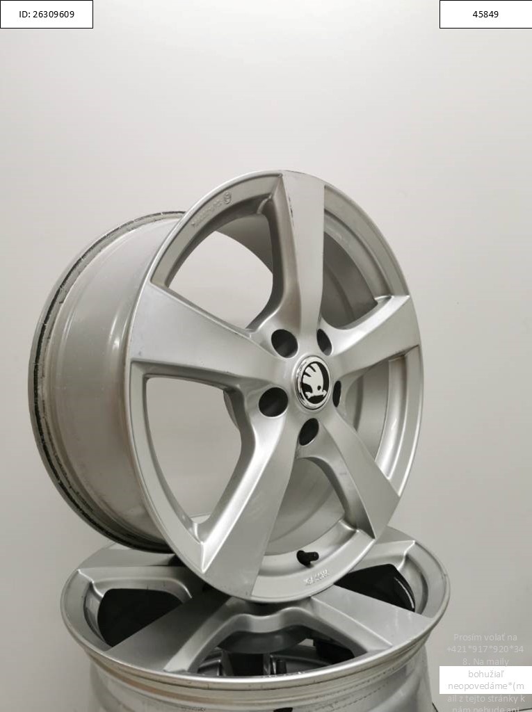 Alu disky Škoda Superb, Karoq, Octavia R17 5x112 7,5J ET37 1