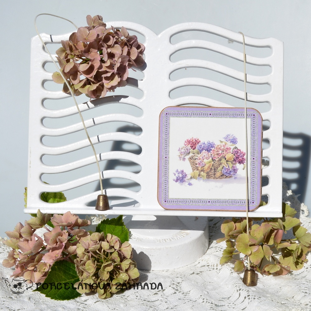 Ťažký liatinový vintage stojan na knihu, tablet, obrázok