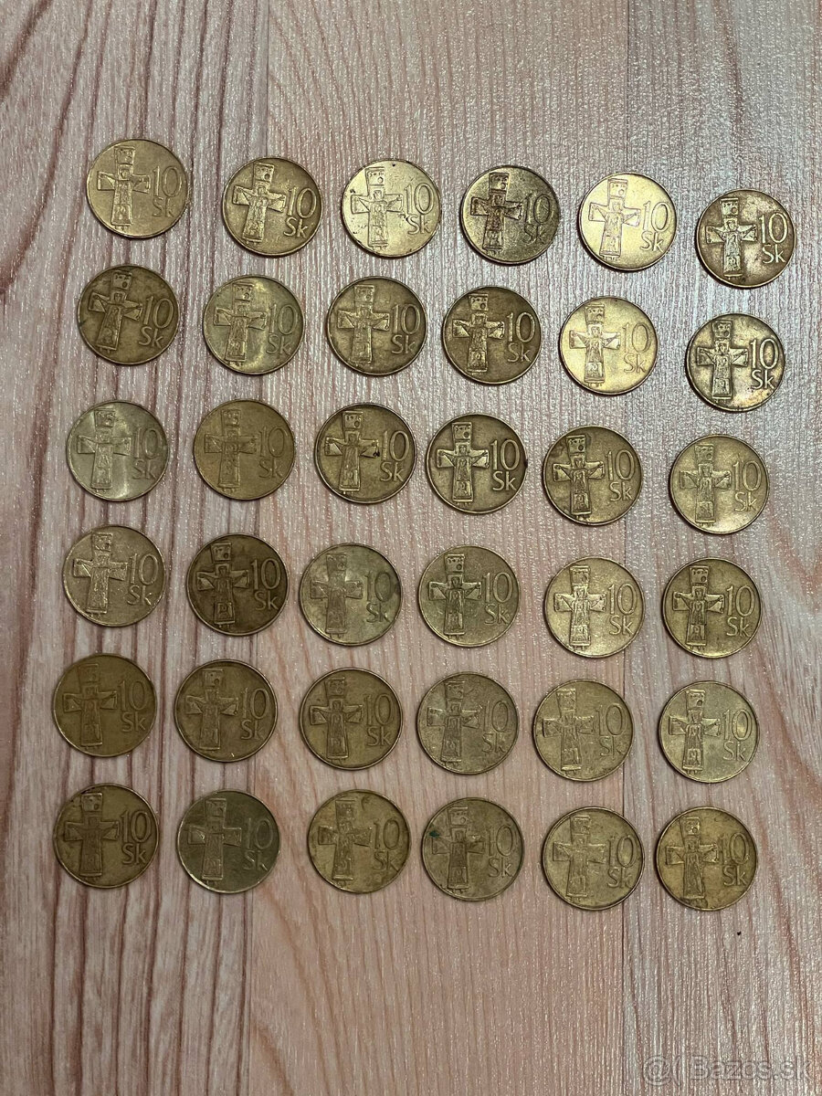 Slovenské koruny/mince - 10SK (1993-2008 )
