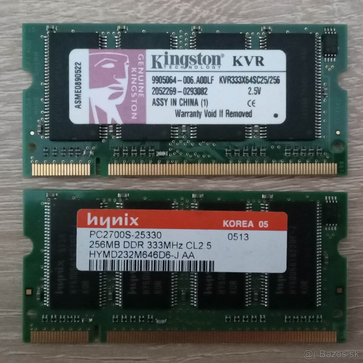RAM 2 x 256 MB DDR/333 do notebooku