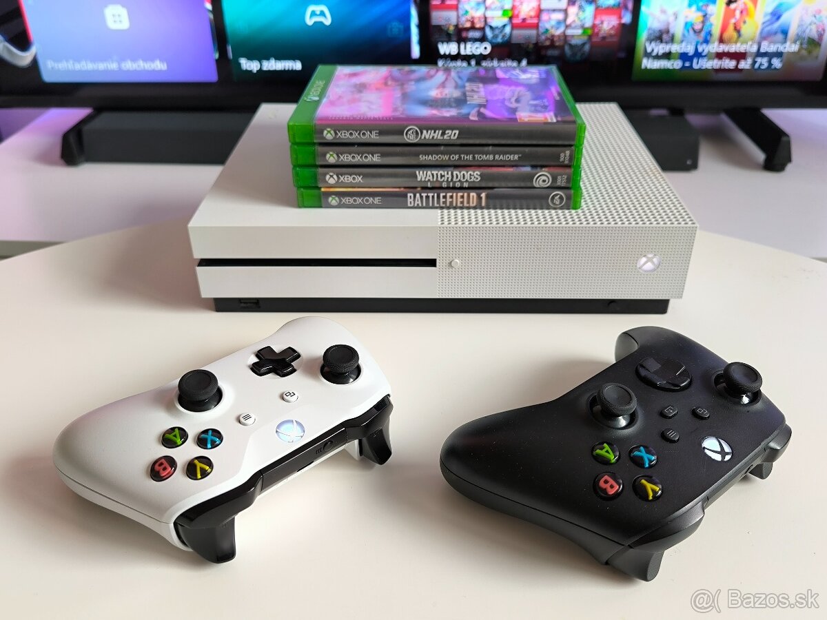 XBOX ONE S 1TB / 2X OVLÁDAČ / HRY