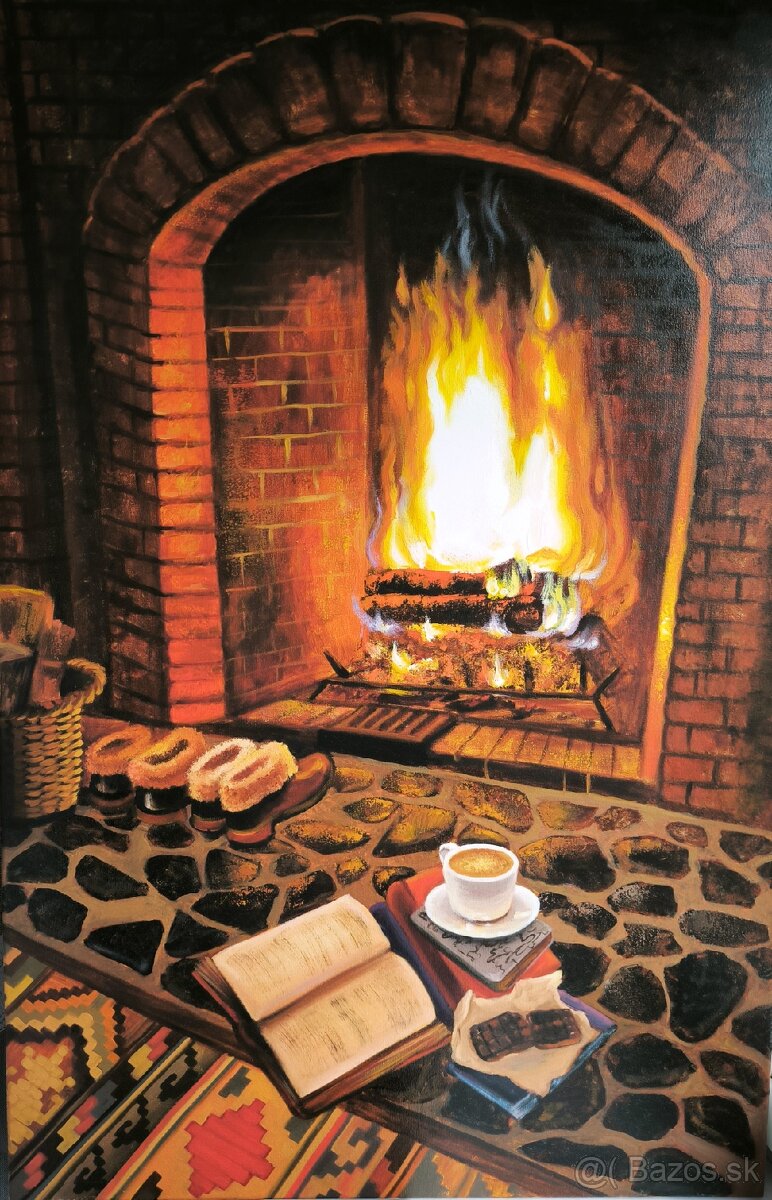Obraz "Domáca pohoda", olejomaľba